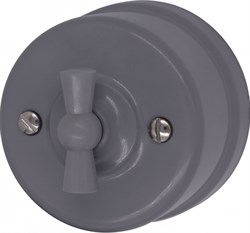 Bironi Лизетта пластик титан выключатель 1-клавишный B1-200-26 - фото 70160