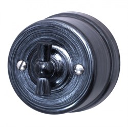 Bironi Лизетта пластик серебряный Век выключатель 1-клавишный B1-200-11 - фото 70168