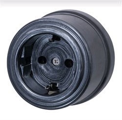 Bironi Лизетта пластик серебряный век розетка с заземлением B1-101-11 - фото 70170