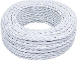 Bironi белый матовый витой провод  2*2,5 10м B1-425-71-10 - фото 70182