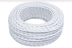 Bironi белый матовый витой провод 3*0,75 10м B1-432-71-10 - фото 70189