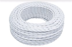 Bironi белый матовый витой провод 3*0,75 20м B1-432-71-20 - фото 70190