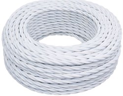Bironi белый матовый витой провод 2*2,5  20м B1-425-71-20 - фото 70196