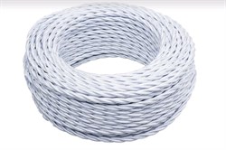 Bironi белый глянец витой провод 2*2,5 10м B1-425-071-10 - фото 70205