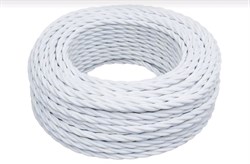 Bironi белый матовый витой провод 2*2,5 150м B1-425-71-150 - фото 70207