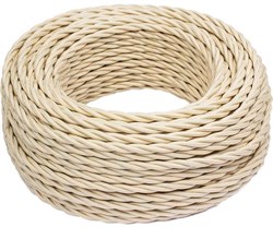 Bironi песочное золото матовый витой провод 3*2,5 20м B1-435-719-20 - фото 70220
