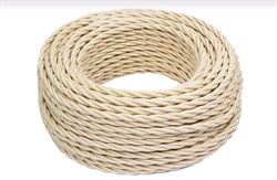 Bironi песочное золото матовый витой провод 3*0,75 20м B1-432-719-20 - фото 70221