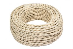 Bironi песочное золото матовый витой провод 2*1,5 50м B1-424-719-50 - фото 70225