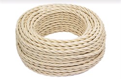 Bironi песочное золото матовый витой провод 2*2,5 150м B1-425-719-150 - фото 70231