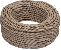 Bironi капучино матовый витой провод  2*1,5 10м B1-424-716-10 - фото 70237