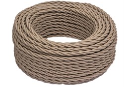 Bironi капучино матовый витой провод 2*0,75 20м B1-422-716-20 - фото 70246