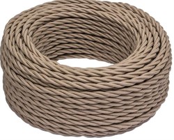 Bironi капучино матовый витой провод 2*2,5 10м B1-425-716-10 - фото 70248