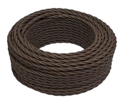 Bironi коричневый матовый витой провод 3*2,5 150м B1-435-72-150 - фото 70277