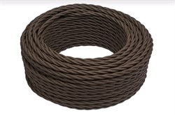 Bironi коричневый матовый витой провод 3*0,75 10м B1-432-72-10 - фото 70294
