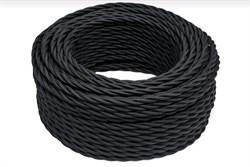 Bironi чёрный матовый витой провод 3*1,5 10м B1-434-73-10 - фото 70319