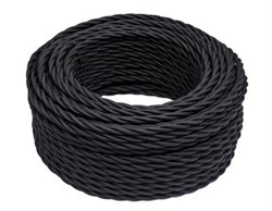 Bironi чёрный матовый витой провод 2*2,5 10м B1-425-73-10 - фото 70335