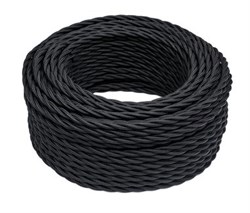 Bironi чёрный матовый витой провод 3*0,75 10м B1-432-73-10 - фото 70336