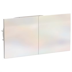 Systeme Electric AtlasDesign жемчуг розетка с заземлением, двойная, со шторками, с крышкой, 16А, в сборе ATN000428 - фото 70765