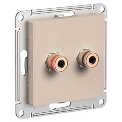 Systeme Electric AtlasDesign песочный Аудиорозетка двойная ATN001287 - фото 70903