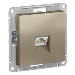 Systeme Electric AtlasDesign шампань розетка компьютерная RJ45, кат. 6A, механизм ATN000586 - фото 70938