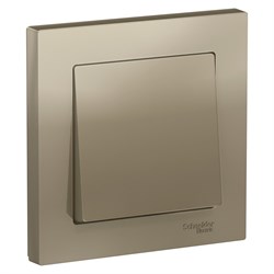 Systeme Electric AtlasDesign шампань выключатель 1-клавишный сх.1, 10АХ, в сборе ATN000512 - фото 70946