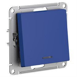 Systeme Electric AtlasDesign аквамарин выключатель 1-клавишный с подсветкой, сх.1а, 10АХ, механизм ATN001113 - фото 71001