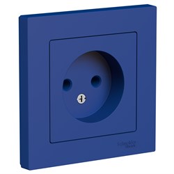 Systeme Electric AtlasDesign аквамарин розетка без заземления, 16А, в сборе ATN001140 - фото 71013