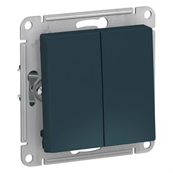 Systeme Electric AtlasDesign изумруд выключатель 2-клавишный с самовозвратом, сх.2, 10А, механизм ATN000817 - фото 71074