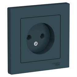 Systeme Electric AtlasDesign изумруд розетка без заземления, 16А, в сборе ATN000840 - фото 71083