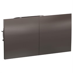 Systeme Electric AtlasDesign мокко розетка с заземлением, двойная, со шторками, с крышкой, 16А, в сборе ATN000628 - фото 71125