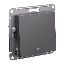 Systeme Electric AtlasDesign базальт выключатель 1-клавишный с подсветкой, сх.1а, 10АХ, механизм ATN001413 - фото 71216