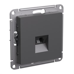 Systeme Electric AtlasDesign базальт розетка телефонная RJ11, механизм ATN001481 - фото 71250