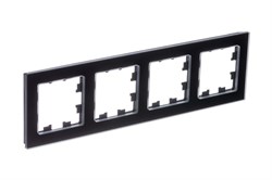 Systeme Electric AtlasDesign Nature натуральное стекло чёрный рамка 4-ая ATN361004 - фото 71481