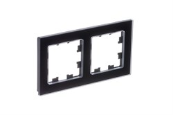 Systeme Electric AtlasDesign Nature натуральное стекло чёрный рамка 2-ая ATN361002 - фото 71484