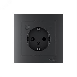 ATLASDESIGN SMART РОЗЕТКА с заземл., со шт., Zigbee, L+N, 16А, мех., КАРБОН ATN001045Z pe987126 - фото 71528