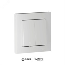 ATLASDESIGN SMART 2-кл. ВЫКЛЮЧАТЕЛЬ с подсв., Zigbee, сх.5, L+N, 10А, мех., БЕЛЫЙ ATN000153Z pe987129 - фото 71530