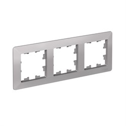 Systeme Electric AtlasDesign Air Алюминий/дымчатый черный Рамка 3-ая ATN220303 - фото 71561