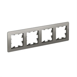 Systeme Electric AtlasDesign Air Сталь/дымчатый черный Рамка 4-ая ATN220904 - фото 71581