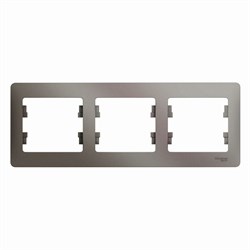 Glossa платина рамка 3-ая, горизонтальная GSL001203 - фото 71678