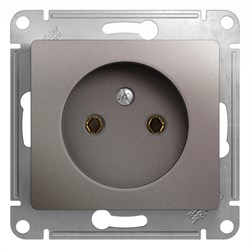 Glossa платина розетка без заземлениея GSL001241 - фото 71696