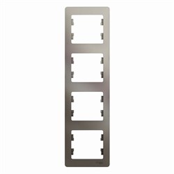 Glossa платина рамка 4-ая, вертикальная GSL001208 - фото 71714
