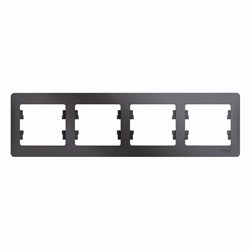 Glossa графит рамка 4-ая, горизонтальная GSL001304 - фото 71758