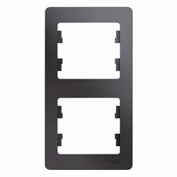 Glossa графит рамка 2-ая, вертикальная GSL001306 - фото 71759