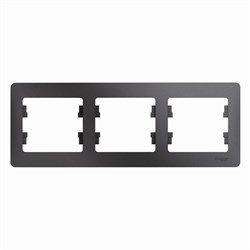 Glossa графит рамка 3-ая, горизонтальная GSL001303 - фото 71779