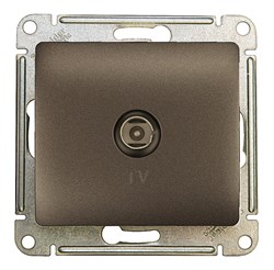 Systeme Electric Glossa Графит Розетка TV проходная 4DB GSL001392 - фото 71782