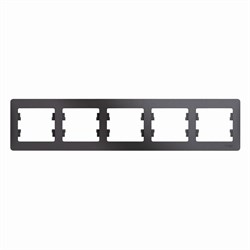 Glossa графит рамка 5-ая, горизонтальная GSL001305 - фото 71785