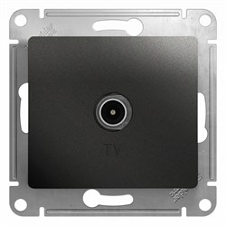 Glossa антрацит розетка TV коннектор GSL000793 - фото 71852