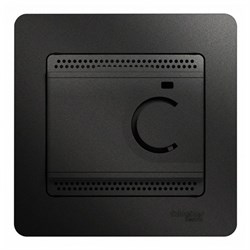Systeme Electric Glossa Термостат эл.теплого пола с датчиком,от+5до+50°C,16A,в сборе, антрацит GSL000735 - фото 71854