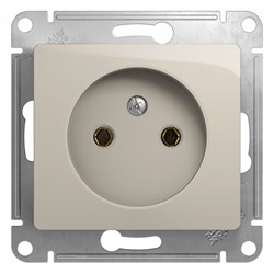 Glossa молочный розетка без заземлениея ,16А, 250В, механизм GSL000941 - фото 71976