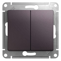 Glossa сиреневый туман переключатель 2-клавишный, сх.6,10AX GSL001465 - фото 72127